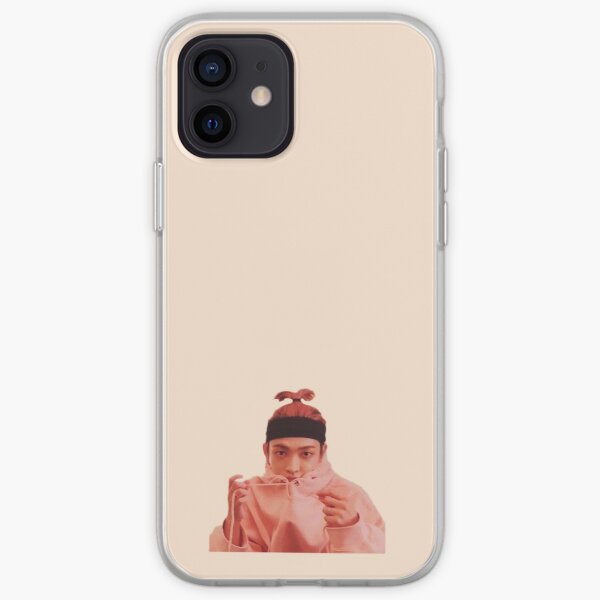 Cute Ateez Hongjoong Pink Hair Ponytail Hoodie iPhone Soft Case RB0608 product Offical Ateez Merch
