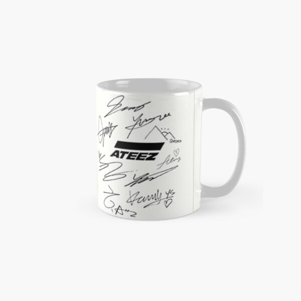 ATEEZ signatures white Classic Mug RB0608 product Offical Ateez Merch