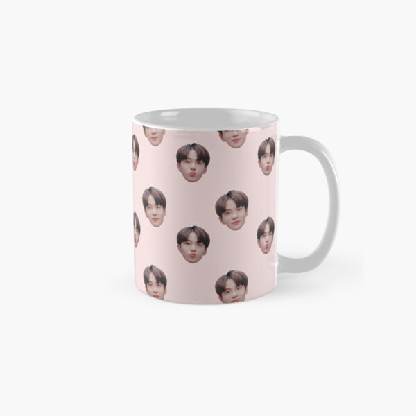 Ateez Jongho Head Pattern Bright Pink Classic Mug RB0608 product Offical Ateez Merch