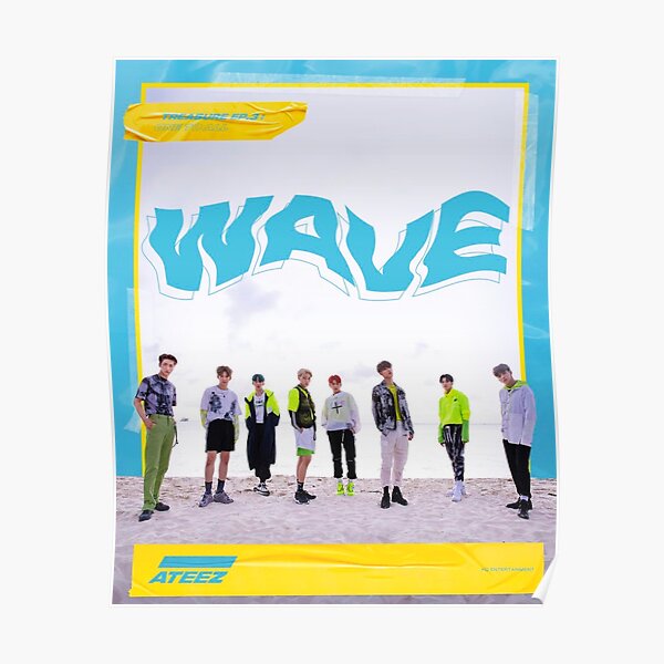 Ateez-wave Poster RB0608 product Offical Ateez Merch