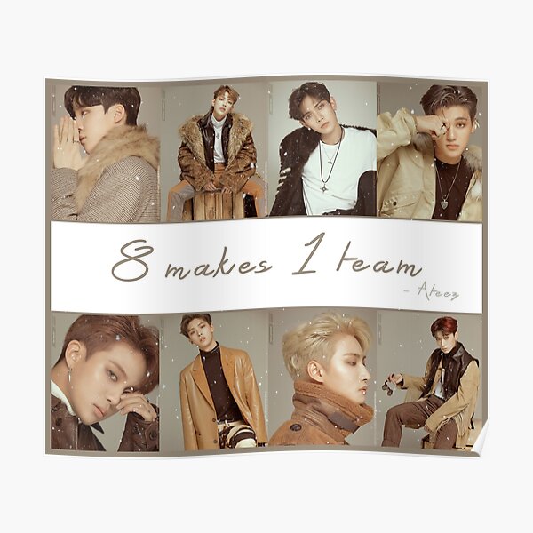 ATEEZ -8 makes 1 team Poster RB0608 product Offical Ateez Merch