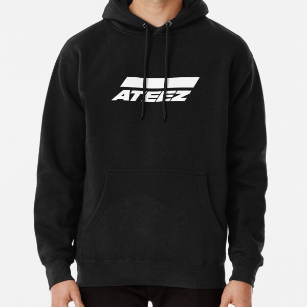 ATEEZ Logo (White) Pullover Hoodie RB0608 product Offical Ateez Merch