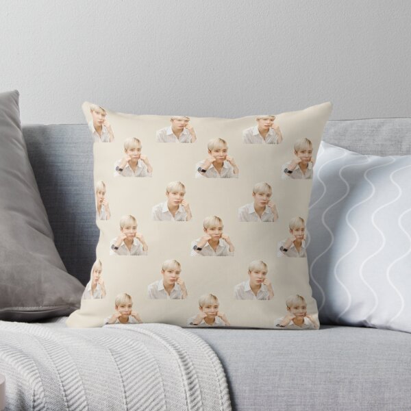 Cute Ateez Yunho Blonde Hair Throw Pillow RB0608 product Offical Ateez Merch