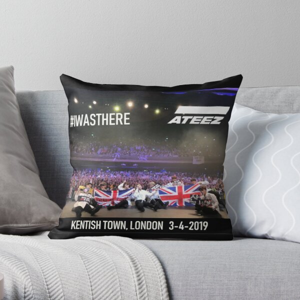 Kpop Ateez Kentish Town London Tour 2019 #IWASTHERE Throw Pillow RB0608 product Offical Ateez Merch