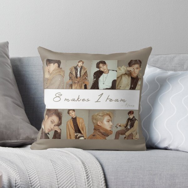 ATEEZ -8 makes 1 team Throw Pillow RB0608 product Offical Ateez Merch