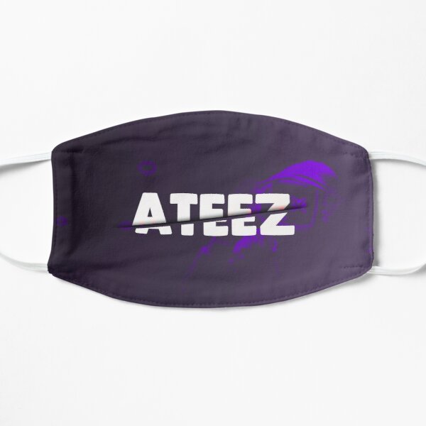 Ateez Sliced Text Flat Mask RB0608 product Offical Ateez Merch