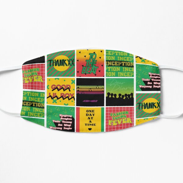 ATEEZ - FEVER Pattern Flat Mask RB0608 product Offical Ateez Merch
