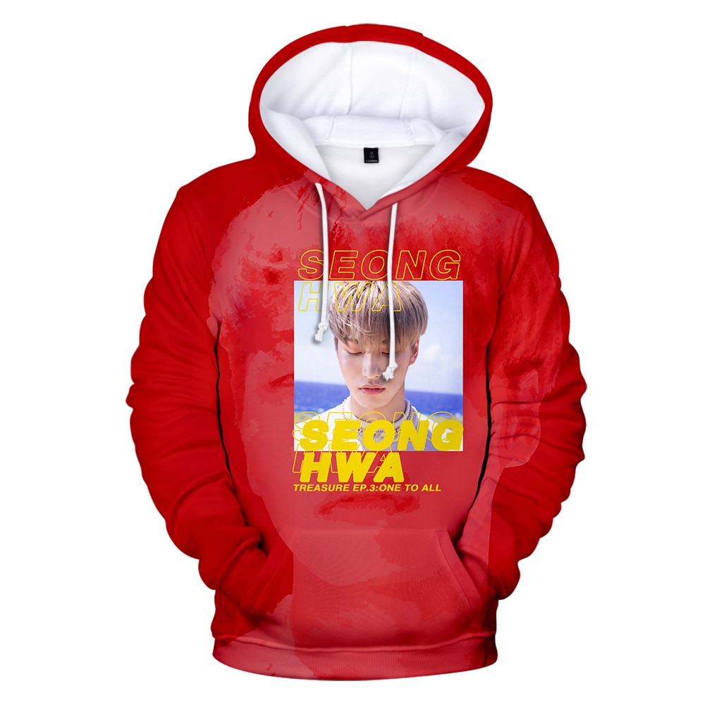 Popular idols ATEEZ 3D character print street youth hooded sweatshirt Men women Fashion new pullover O - Ateez Store