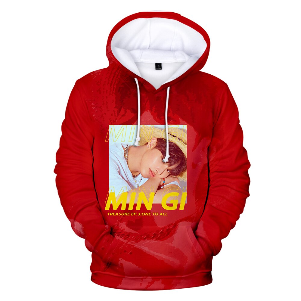 Popular idols ATEEZ 3D character print street youth hooded sweatshirt Men women Fashion new pullover O 2 - Ateez Store