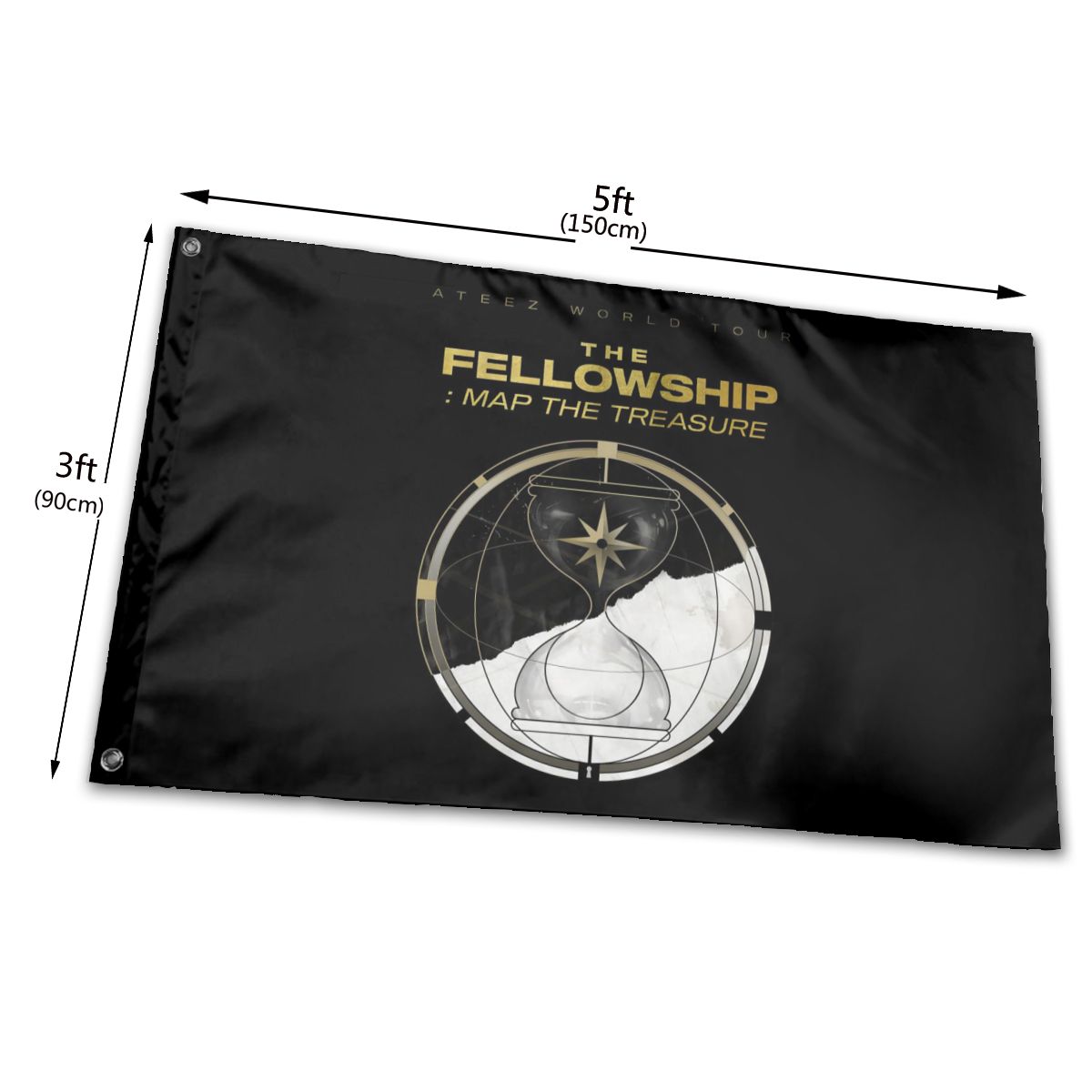 Ateez Kpop The Fellowship Map The Treasure Tour 2020 Concert Merch Atmungsaktives S 5Xl Headban Spring 2 - Ateez Store