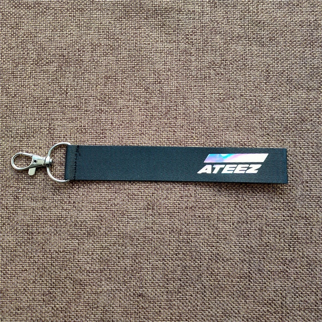 Kpop ATEEZ Member laser Lanyard keychain mobile phone hang rope Key Chains Keyring Kpop ATEEZ - Ateez Store