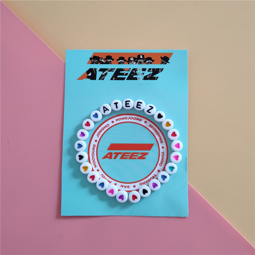 Kpop ATEEZ bracelet ATINY for fans collection MINGI YUNHO Acrylic bracelet K POP ATEEZ Album new - Ateez Store